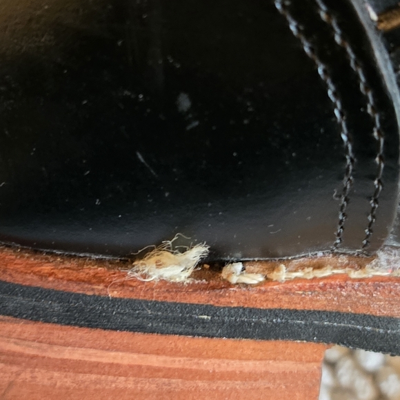 NaNa Industrial Strength Black Leather Lace-Up Boots Unisex Mens 7 D Grunge - Picture 9 of 11